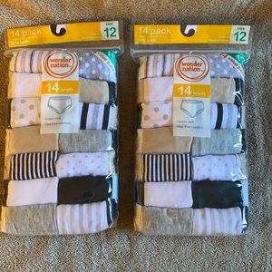 Wonder nation girls briefs size 12 pack of 2